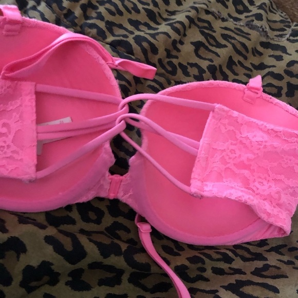 Victoria Secret 36B pink lace , lightly padded push up front closure - Picture 10 of 10